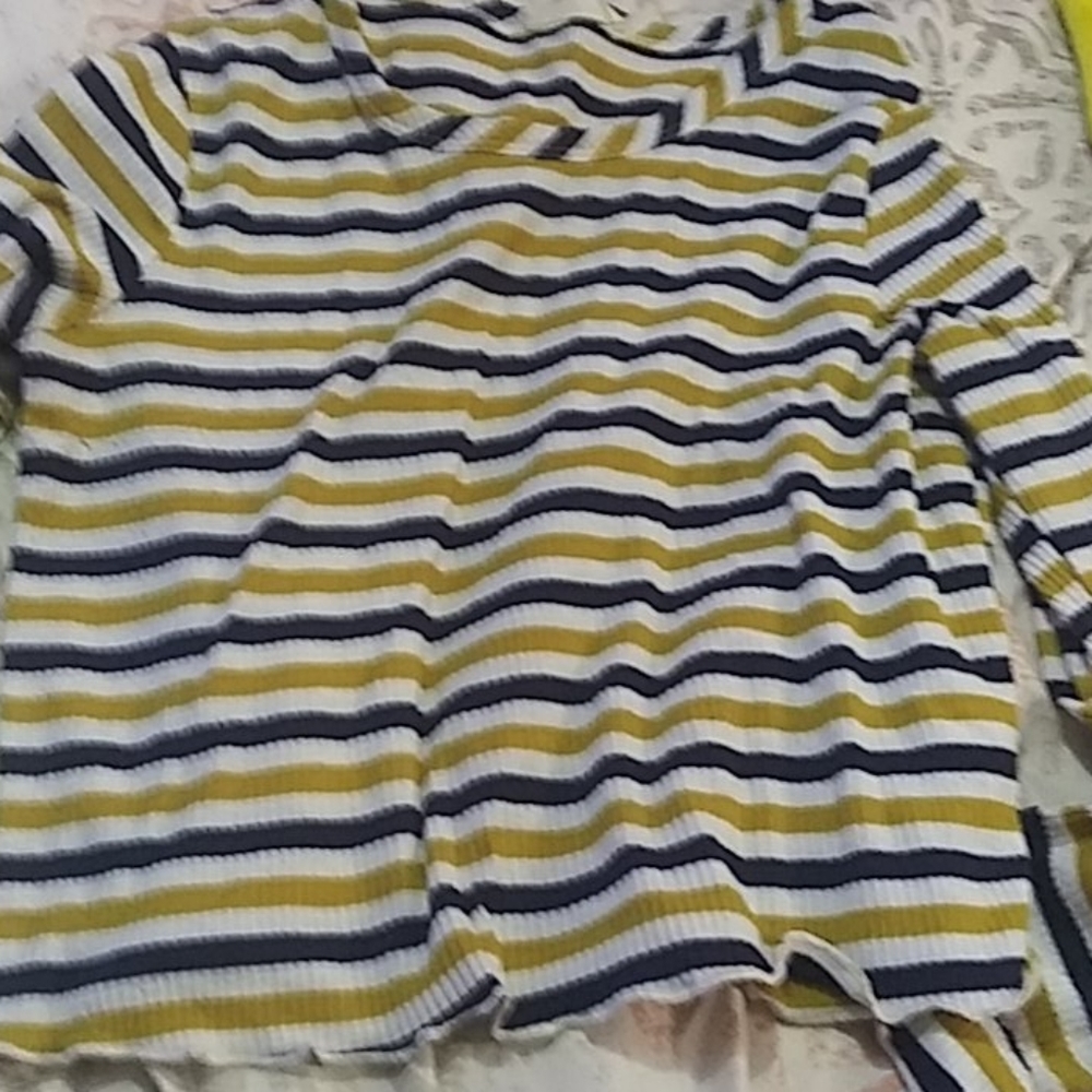 cropped stripped tee